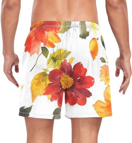 Men's Swim Trunks Men's Lined Workout Running Shorts with Compression Liner Beachwear Quick Dry Elastic in Saudi Arabia