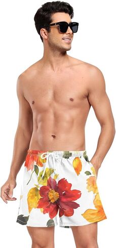 Men's Swim Trunks Men's Lined Workout Running Shorts with Compression Liner Beachwear Quick Dry Elastic in Saudi Arabia