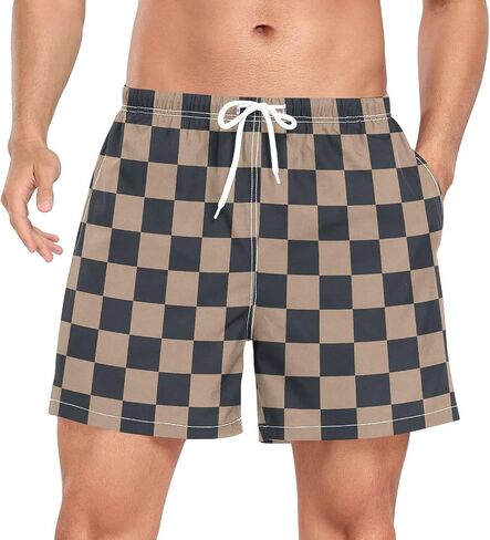 Men's Swimming Trunks Men's Double Layer Workout Running Shorts with Pockets Training Shorts Quick Dry in Saudi Arabia