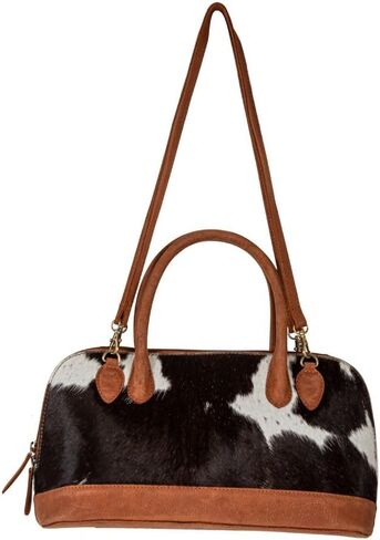 Myra Bag Western Top Handle Bag for Women, Upcycled Hairon Leather Handbag - Westward Hair - on in Kuwait