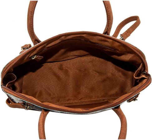 Myra Bag Western Top Handle Bag for Women, Upcycled Hairon Leather Handbag - Westward Hair - on in Kuwait