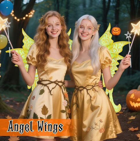 Fairy Wings Adult Women, Butterfly Angle Wings Fairy Costume for Woman Girls, Fairy Accessories for Halloween Costumes in Saudi Arabia