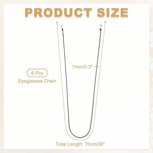 uxcell Braided Eyeglasses Strap, Eyeglass Chain for Women and Men, Elegant Weaving Sunglasses Lanyards Holder in Saudi Arabia