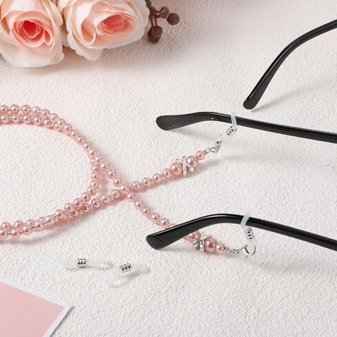 3 PCS Eyeglass Chains for Women, Pearl Beaded Glasses Chain for Women, Stylish Eyeglasses Chains for Sunglasses, Myopia Glass, 3 Colors in Saudi Arabia