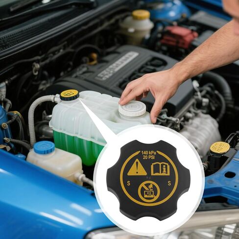 13502353 Coolant Reservoir Cap for 2000-2022 Chevy GMC Buick Cadillac-تناسب Silverado 1500 2500 3500 ، Express ، Suburban ، Equinox ، Malibu ، Savana ، Sierra ، Yukon Graviator Tank Tank in Saudi Arabia