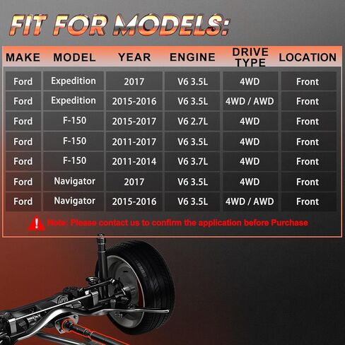 Front Complete Drive Shaft Fit for Ford F-150 2011-2017, Fit for Expedition & Lincoln Navigator 2015-2017, 4WD AWD, Prop Shaft Driveshaft Assembly Replace# FL3Z4A376A, BL3Z4A376B in Saudi Arabia