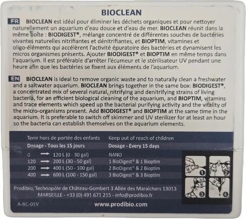 Bio Clean، بطاريات ومغذيات نيتروفية، مياه مالحة، قوارير سعة 30/1 مل، 30 جالونًا فما فوق in Kuwait