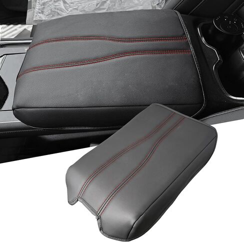 Center Console Cover for Chevy Colorado/GMC Canyon - Soft Armrest Cover Protector Cushion for Chevy Colorado GMC Canyon 2023 2024 2025 Interior Accessories - Red in Saudi Arabia