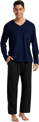 MoFiz Men's Pajama Sets Sleep Lounge Pjs Set Pijamas Para Hombres Sleepwear Loungewear 2 Pieces in Saudi Arabia