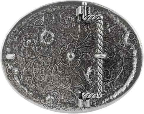 Rhinestone Crystal Belt Buckle Antique Oval Floral Engraved Buckle-Light & Dark Amethyst in Saudi Arabia