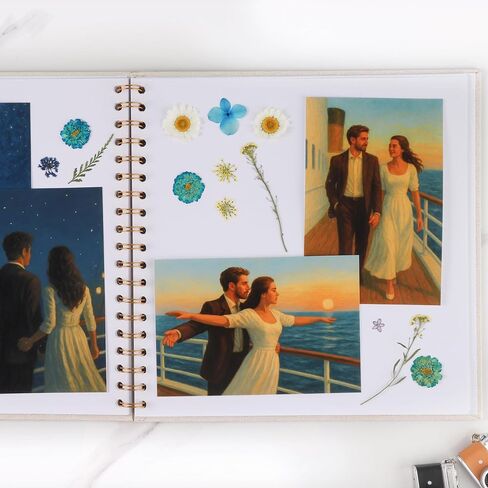 Beige Linen Hardcover Scrapbook, 7x7 Inch Photo Album with 40 White Pages + Corner Stickers, DIY Memory Book for Wedding, Baby, Travel Keepsakes in Saudi Arabia