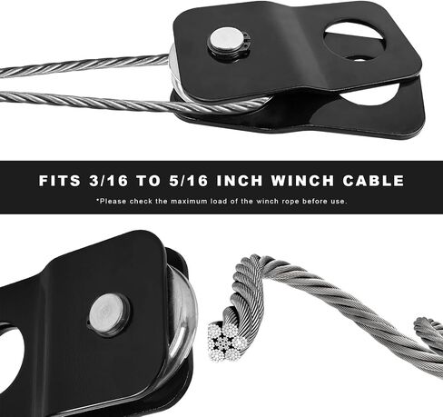 8000 LBS Capacity Winch Snatch Block, Heavy Duty Towing Pulley Blocks for Synthetic Rope Steel Cable, Universal Tackle Pulley Offroad Recovery Accessory for Truck ATV UTV in Saudi Arabia