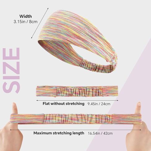 العصابات غير المنقولة للنساء للنساء ، عصابة رأس اليوغا الواسعة الرطوبة ، وعرق رياضة مرن ناع in Kuwait