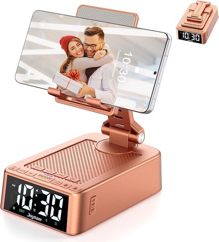 Gifts for Women Girls, Joymate Phone Stand with Bluetooth Speaker 360° Rotable Angel Adjustable Cell Phone Holder for Desk with HD Subwoofer Sound Fits All Phones,Tablets (Pink) in Saudi Arabia
