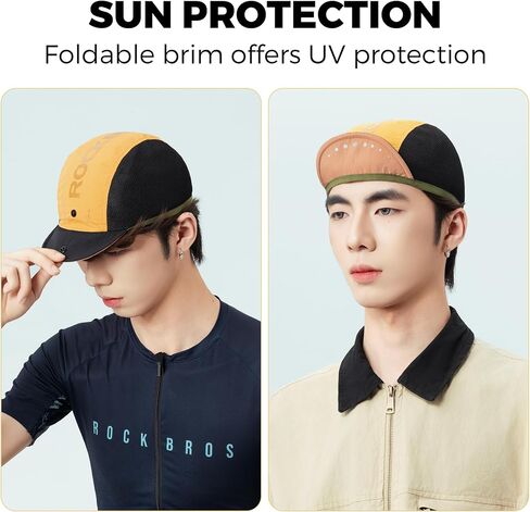 ROCKBROS Cycling Cap Bike Cap with Sun Visor Cooling Skull Cap Helmet Liner Sun Protection Running Hat for Men Under Helmet in Saudi Arabia