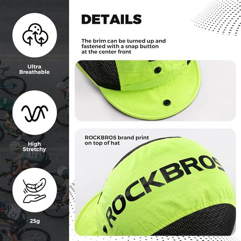 ROCKBROS Cycling Cap Bike Cap with Sun Visor Cooling Skull Cap Helmet Liner Sun Protection Running Hat for Men Under Helmet in Saudi Arabia