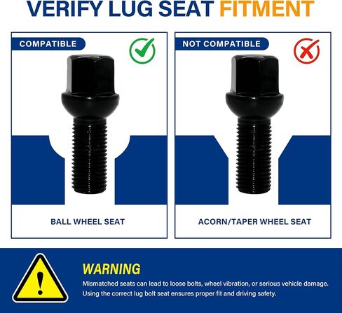 40mm Shank 14x1.5 Lug Bolts, 20pcs Black Ball Seat 61mm Tall Lug Studs for Wheel Spacers, 17mm Hex, 40mm Thread Length Extended Wheel Hub Bolt in Saudi Arabia