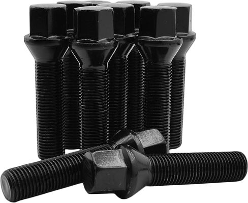 10 PCS مسحوق أسود مطلي M14x1.5 مسامير العروة مقعد مخروطية 60 مم in Saudi Arabia