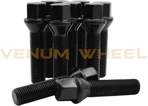 10 PCS مسحوق أسود مطلي M14x1.5 مسامير العروة مقعد مخروطية 60 مم in Saudi Arabia