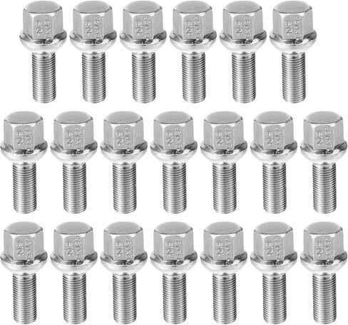ACROPIX M12x1.25 Extended Wheel Lug Bolts for Wheel Spacers Ball Seat 19mm Hex 28mm Shank Length Fit for Mercedes Benz - Pack of 20 in Saudi Arabia