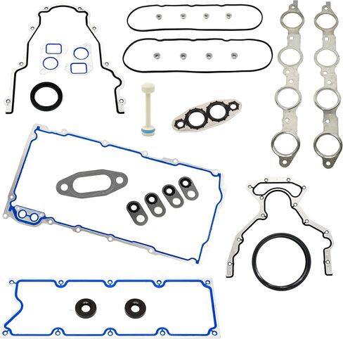 Michigan Motorsports Gen III 1997-2006 LS Complete Gasket Kit - يناسب جميع Gen 3 4.8L 5.3L 5.7L 6.0L محركات - وادي ، مقلاة ، مضخة المياه ، أغلفة الصمامات ، الأختام الأمامية والخلفية ، Grommets مستشعر الضربة in Kuwait
