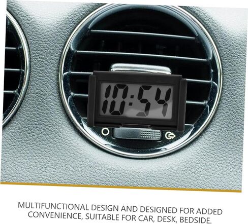 Cabilock Compact Mini Digital Clock for Car Dashboard Small Plastic Vehicle Clock for Auto Dash Portable Tiny Digital Display Suitable for Home and Office Use in Saudi Arabia