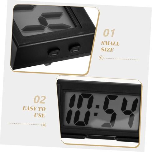 Cabilock Compact Mini Digital Clock for Car Dashboard Small Plastic Vehicle Clock for Auto Dash Portable Tiny Digital Display Suitable for Home and Office Use in Saudi Arabia