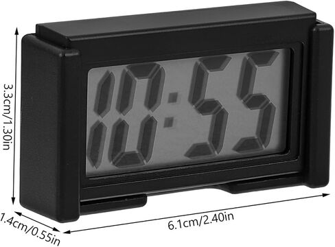 لوحة القيادة الرقمية Car Digital Clock Mini Clock Compact Compact Portable Plastic Interior Decor in Kuwait