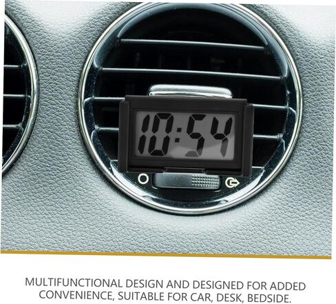 لوحة القيادة الرقمية Car Digital Clock Mini Clock Compact Compact Portable Plastic Interior Decor in Kuwait