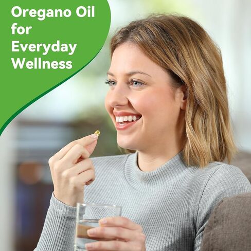 Oil of Oregano with Black Seed Oil, 6000mg Oregano Oil Capsules Organic with Carvacrol & Thymoquinone, 2 in 1 Supplement for Immune Health, Non-GMO, Easy to Swallow, 2 Bottle, Total 120 Softgels in Saudi Arabia