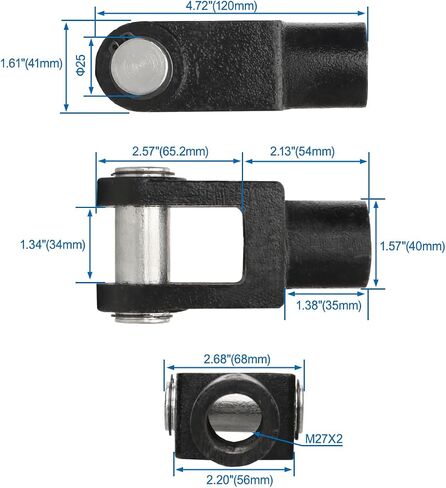 Baomain Female Rod Clevis CY-100 for Foot Mounting Work with Pneumatic Standard Cylinder SC 100 in Saudi Arabia