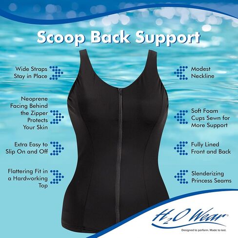 Princess Seam Zippered Top Swimsuit in Kuwait