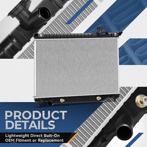 Auto Dynasty Radiator Compatible with 2002-2009 Chevy Trailblazer Buick Rainier GMC Envoy 4.2L, DPI 2458 Factory Style 1-Row Cooling Radiator, Aluminum Core in Saudi Arabia