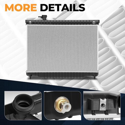 Auto Dynasty Radiator Compatible with 2002-2009 Chevy Trailblazer Buick Rainier GMC Envoy 4.2L, DPI 2458 Factory Style 1-Row Cooling Radiator, Aluminum Core in Saudi Arabia