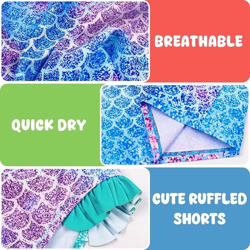 3 PCS Girls Swimsuit Swimsust Guard Swimsuit Quick Dry Tankini Suits Girls 'Girls' 4-8 Years in Kuwait