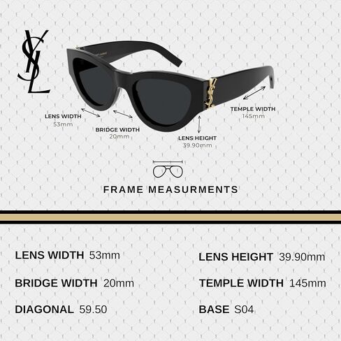 نظارة شمسية SAINT LAURENT SL M94 على شكل عين القطة + حزمة مع مجموعة النظارات الفاخرة eSHADES in Kuwait