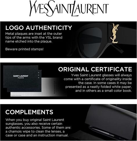 نظارة شمسية SAINT LAURENT SL M94 على شكل عين القطة + حزمة مع مجموعة النظارات الفاخرة eSHADES in Kuwait