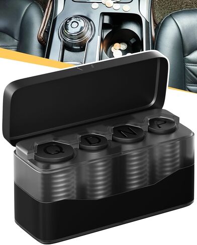 Coin Holder for Car Change Organizer Larger Capacity, Compatible with Coins of Different Size, Universal Storage Coin Money Dispenser Fit for Most Vehicle Truck Accessories Transparent Pink in Saudi Arabia
