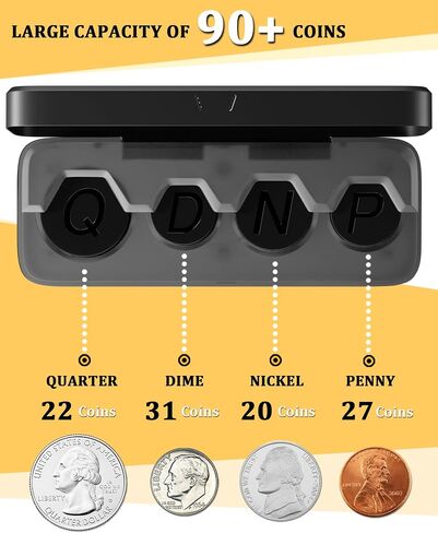 Coin Holder for Car Change Organizer Larger Capacity, Compatible with Coins of Different Size, Universal Storage Coin Money Dispenser Fit for Most Vehicle Truck Accessories Transparent Pink in Saudi Arabia