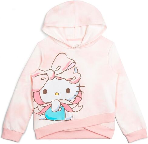 Hello Kitty Girls French Terry Pullover Crossover Hoodie Toddler to Big Kid Sizes (2T - 14-16) in Saudi Arabia