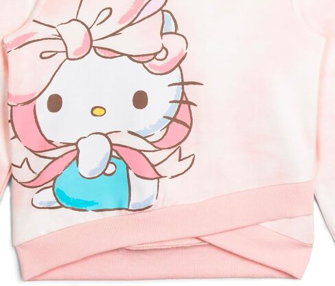 Hello Kitty Girls French Terry Pullover Crossover Hoodie Toddler to Big Kid Sizes (2T - 14-16) in Saudi Arabia