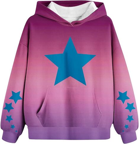 Graphic Hoodies Teen Girls Kids Boys Cute Long Sleeve Oversized Sweatshirts Pullover Loose Preppy Clothes 4-15 Years in Saudi Arabia