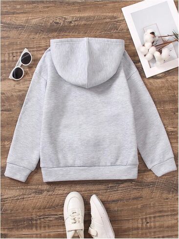 SOLY HUX Girl's Graphic Hoodie Letter Print Long Sleeve Hooded Sweatshirt Casual Pullover Tops with Pocket in Saudi Arabia