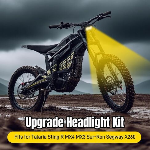 مجموعة مصباح Motoparty Motoparty لـ SUR-RRON SEGWAY X260 ، أصفر 6000-6500K SPOT/FLOD Light PODS KIT ، ملحقات الأضواء الأوساخ ، المصباح الأمامي المشرق （3 بوصة ، مع المكونات） in Saudi Arabia