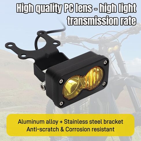 مجموعة مصباح Motoparty Motoparty لـ SUR-RRON SEGWAY X260 ، أصفر 6000-6500K SPOT/FLOD Light PODS KIT ، ملحقات الأضواء الأوساخ ، المصباح الأمامي المشرق （3 بوصة ، مع المكونات） in Saudi Arabia