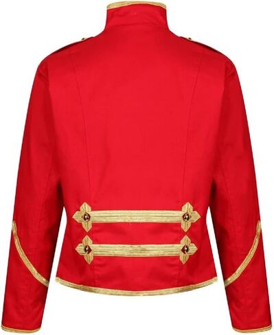Darkrock Military Drummer Jacket Black Parade Jacket Goth Punk Style Red & Gold Jacket/Gold Jacket in Saudi Arabia