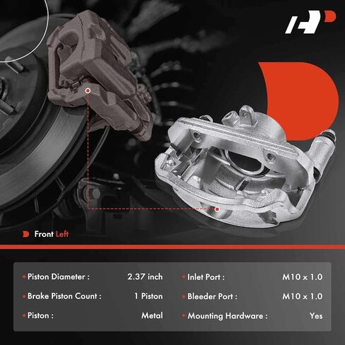 A-Premium Disc Brake Caliper Assembly with Bracket Compatible with Select Toyota Models - Pickup 1989-1992 3.0L - Front Left Driver Side in Saudi Arabia