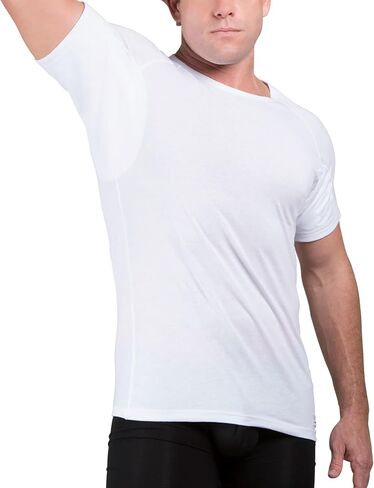 ejis sweatproof undershirt للرجال | طاقم الرقبة القطن | كلاسيكي ملاءمة قميص مع منصات العرق | مقاومة الرائحة | يمنع العرق in Kuwait