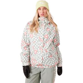 Roxy Women's High Ridge Hoodie Snowboard 10k مقاومة للماء ، سترة التزلج المعزولة in Kuwait
