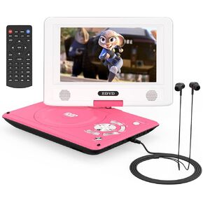 11.5" Portable DVD Player for Kids and Car, 9.5" Swivel HD Screen with 4-6 Hours Built-in Battery, Support Sync Screen to TV, Support SD Card/USB/Multiple Disc Formats (Black) in Saudi Arabia